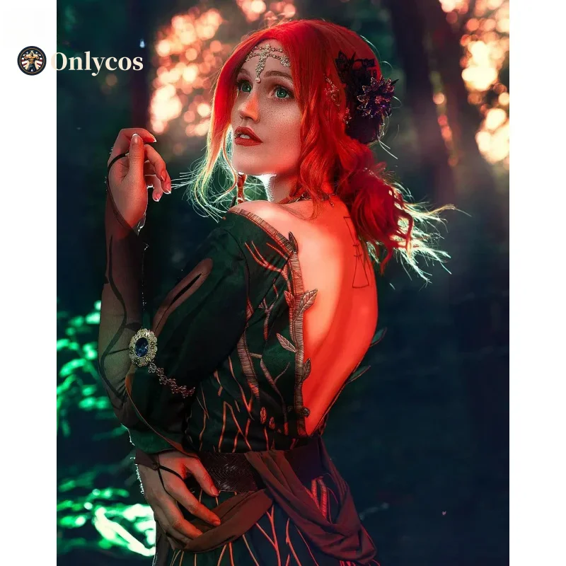 تريس ميريجولد كوسبلاي ذا ويتشر 3: وايلد هانت كوسبلاي زي جميل مثير لحفلة الهالوين زي لعب الأدوار للنساء Onlycos