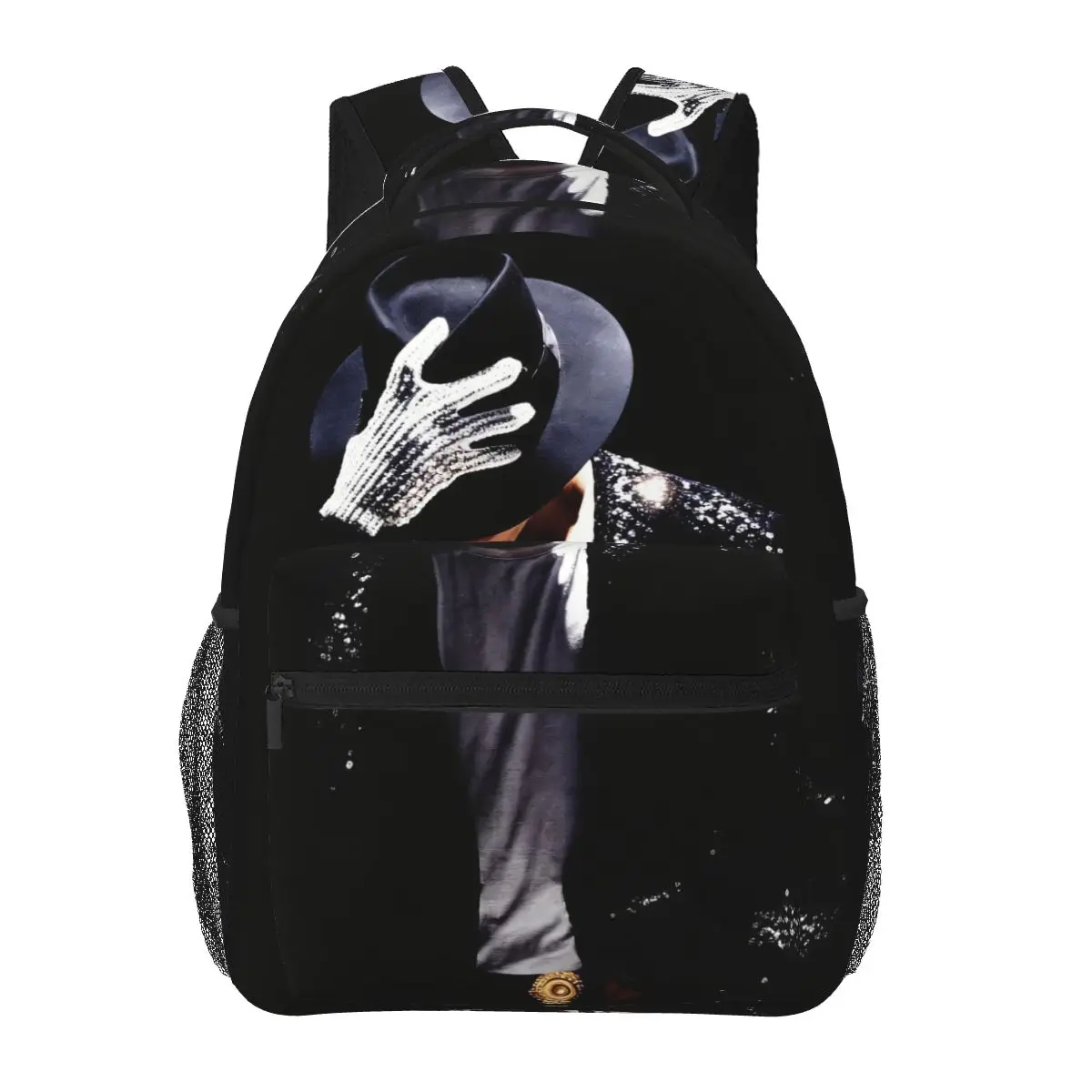 Michael Jackson Print Pattern Student Backpack School Bag Hiking Travel Daypack for Boys Girls Fashion Bookbag Shoulder Bags