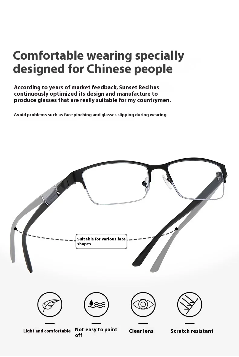 TR90 Sport Photochrome Multifokale Lesebrille Unisex Progressive Near Far Presbyopie Anti Blaues Licht Plus Dioptrien Brillen – Detail 3