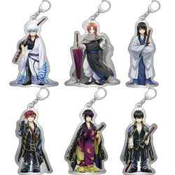 Anime Fans Gifts GinTama HD Figures Q Edition Charm Smaller Ver Acrylic Keychain pendant Ornament Collection Series About 6cm