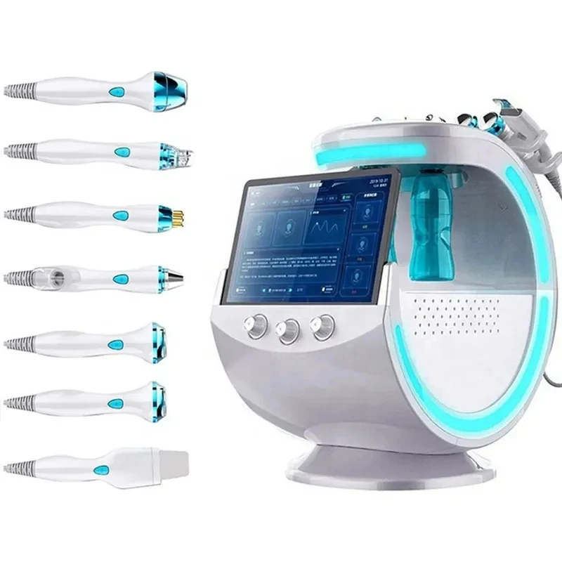

Newest Hydro Dermabrasion 7 in 1 Smart Ice Blue Skin Management System Multifunction Facial Beauty Machine For Deep Cleaning