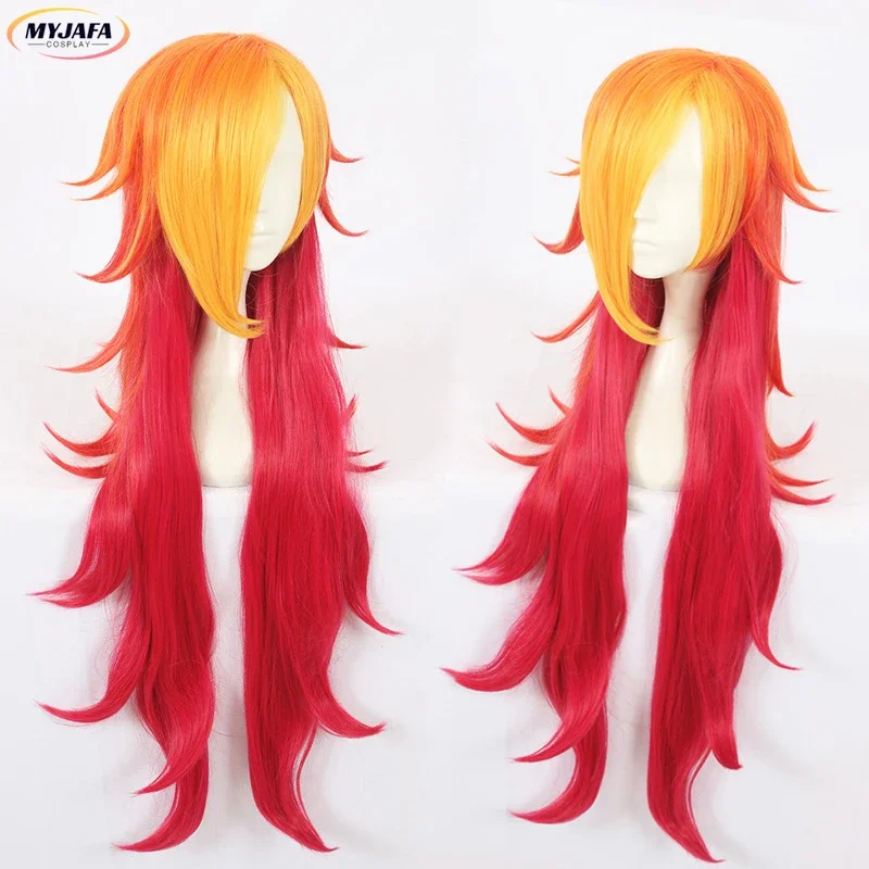 Miss Fortune Cosplay Wig Game LOL Star Guardian Miss Fortune Long Red Yellow Heat Resistant Synthetic Hair Anime Wigs   Wig Cap