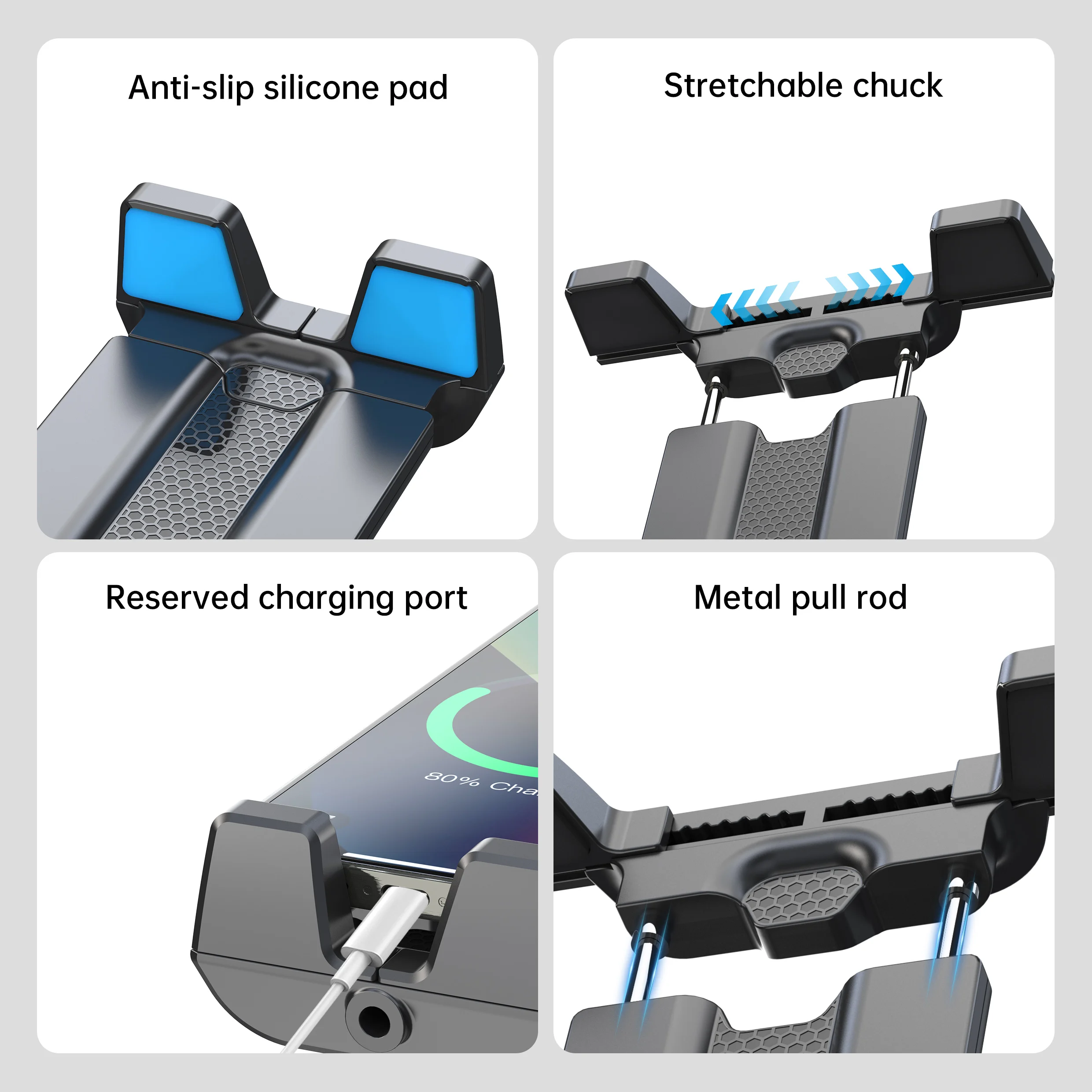 LRBH Universeller Auto-Lüftungshalter für Tablets und GPS-Geräte, passend für 7"-12,9" iPad Pro/Mini/Air 2, Galaxy Tab & 4"-7" faltbare/gerade Handys. – Detail 6