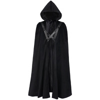 Medieval Cloak Cape Long Robe Costume Gothic Punk Hood Outfit Men Death Vampire Dark Costume Knight Warrior Cosplay For Adult