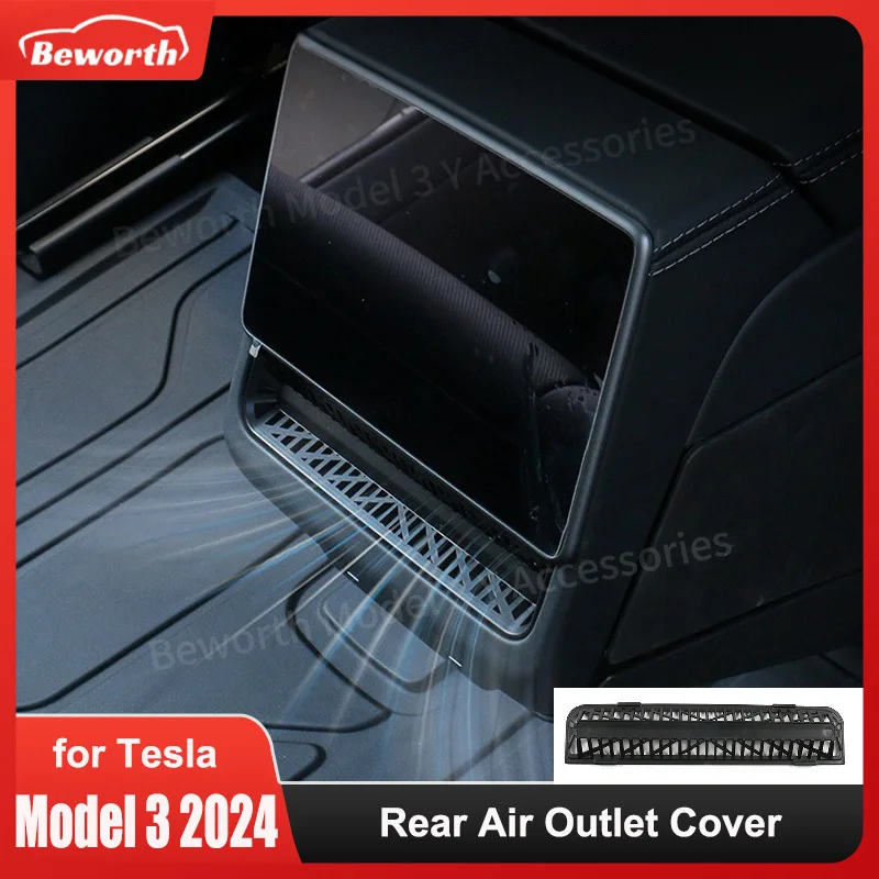 for Tesla Model 3+ Highland 2024 Rear Air Outlet Cover Conditioning Vent Protective Cover Anti Blocking New Model3 Accessories