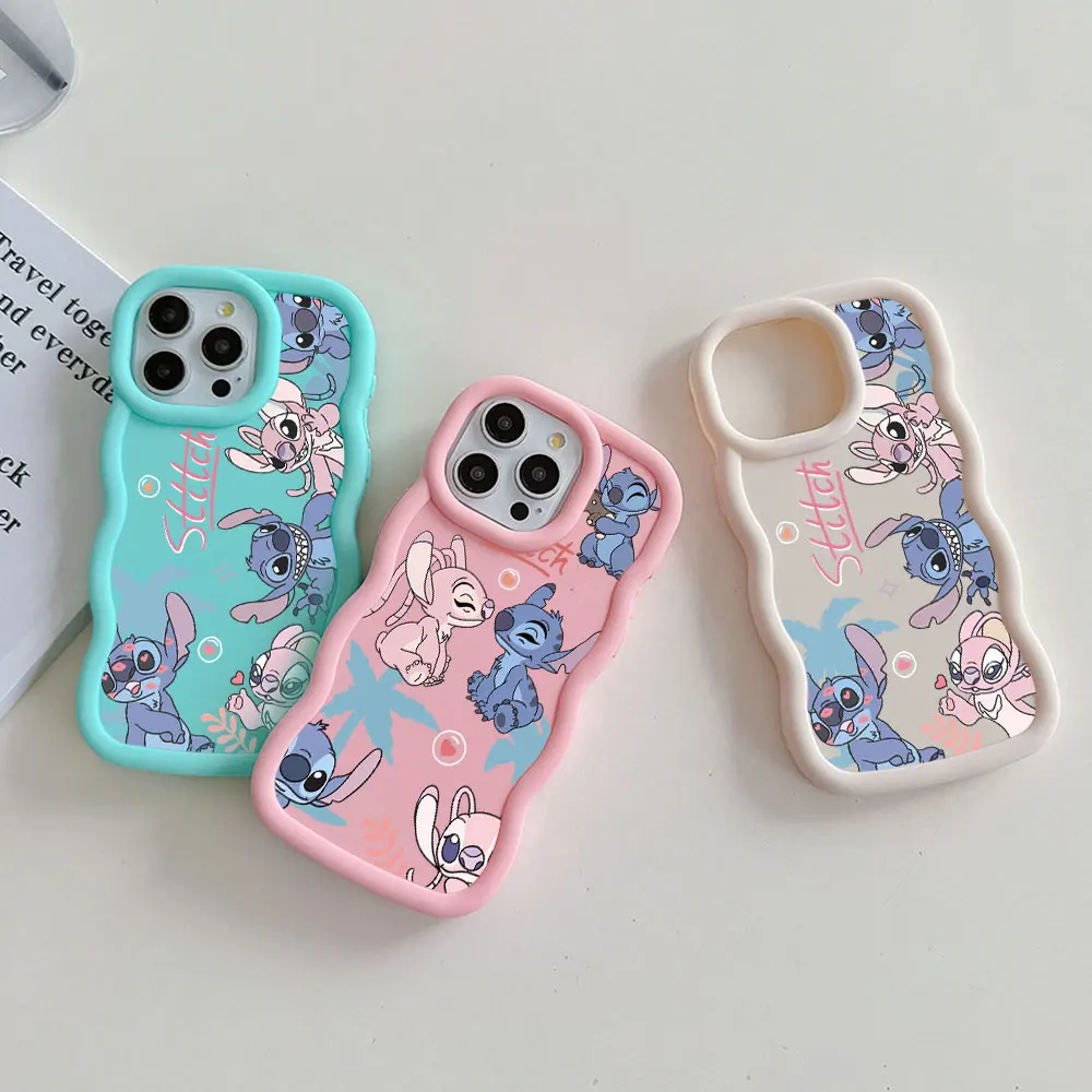 Casing ponsel kartun Disney Stitch, penutup belakang TPU lembut warna permen untuk OPPO Reno 2 4 5 6 6Z 7 7Z 8 8T 10 11 11F 12 Pro 4G 5G