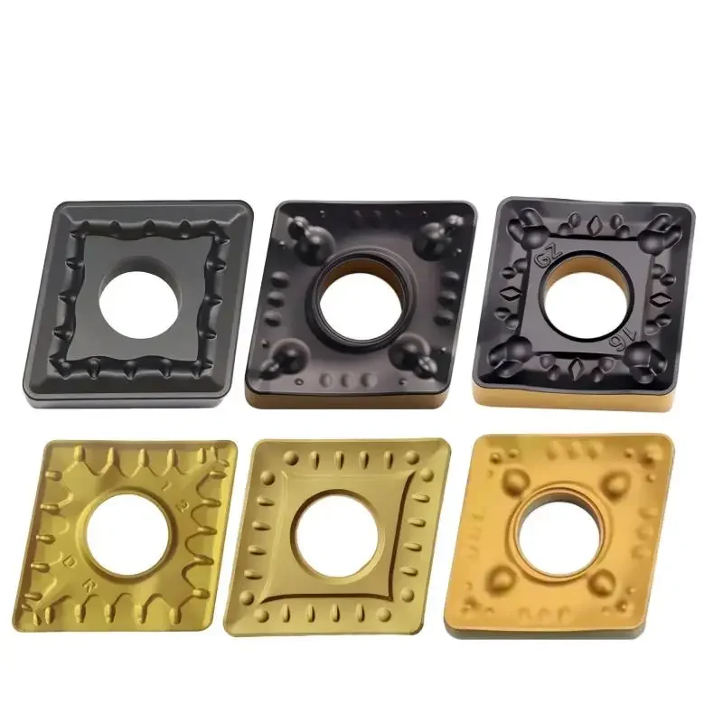 Tungsten steel lathe inserts, PVD/CVD coated, wear-resistant external turning tools, hardness HRC40-60, 10 inserts per box.
