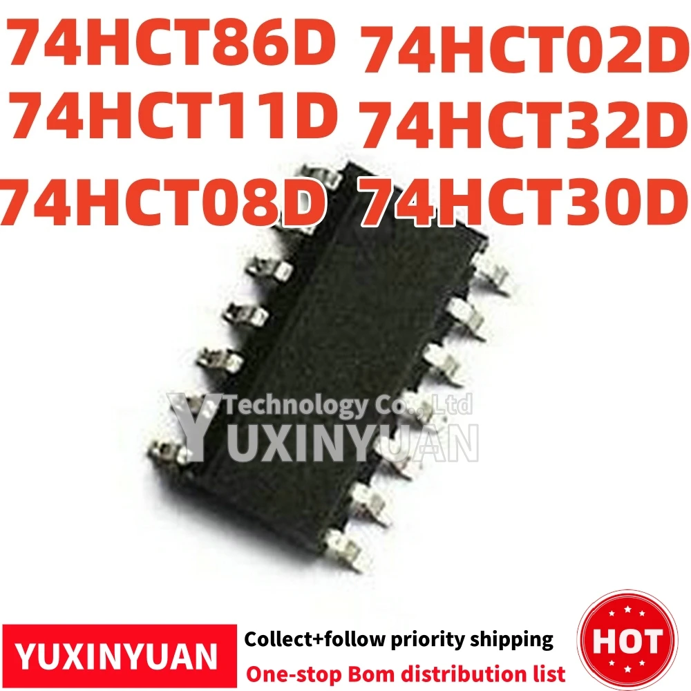 5PCS 74HCT86D 74HCT11D 74HCT08D 74HCT02D 74HCT32D 74HCT30D 74HCT00D 74HCT14D 74HCT74D 74HCT04D 74HCT125D  SOP-14 YUXINYUAN