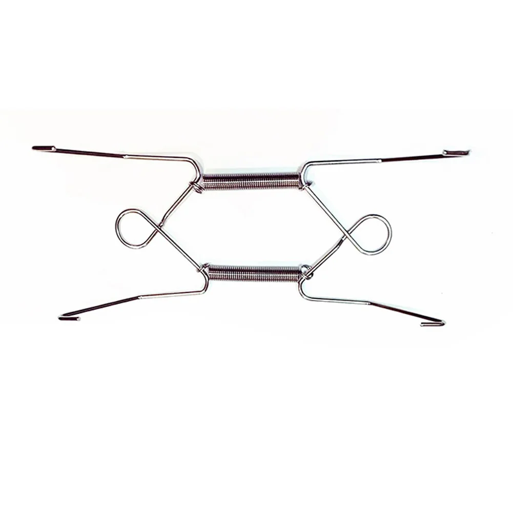 Silver Plate Hanger with Adjustable Spring Sturdy Wire Build Modern Design Customizable Size Easy Installation