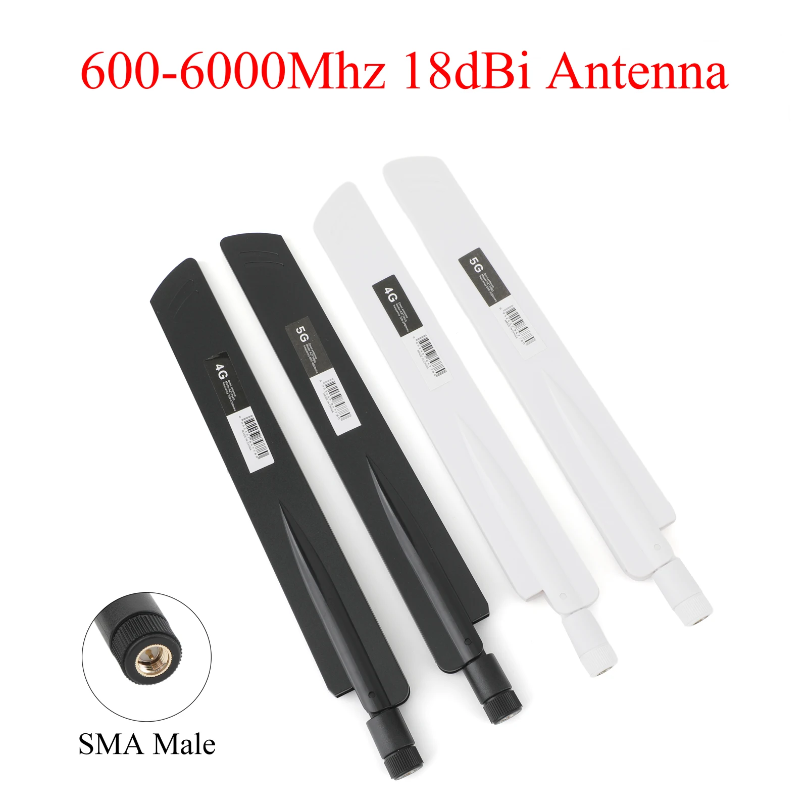 

2/4PCS 5G 18dBi Router WiFi Antenna SMA Male 600-6000Mhz For Computer Network Card WLAN Router For ASUS Router