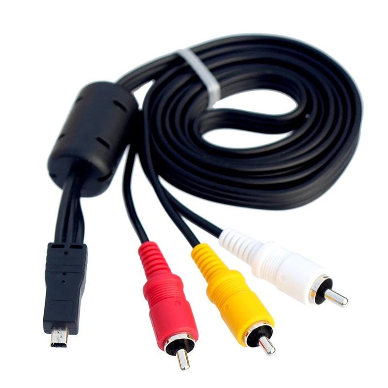 UC-E6 Camera Mini 8 Pin  AV RCA Digital Camera Camcorder Cable  for Nikon CoolPix Fuji Panasonic