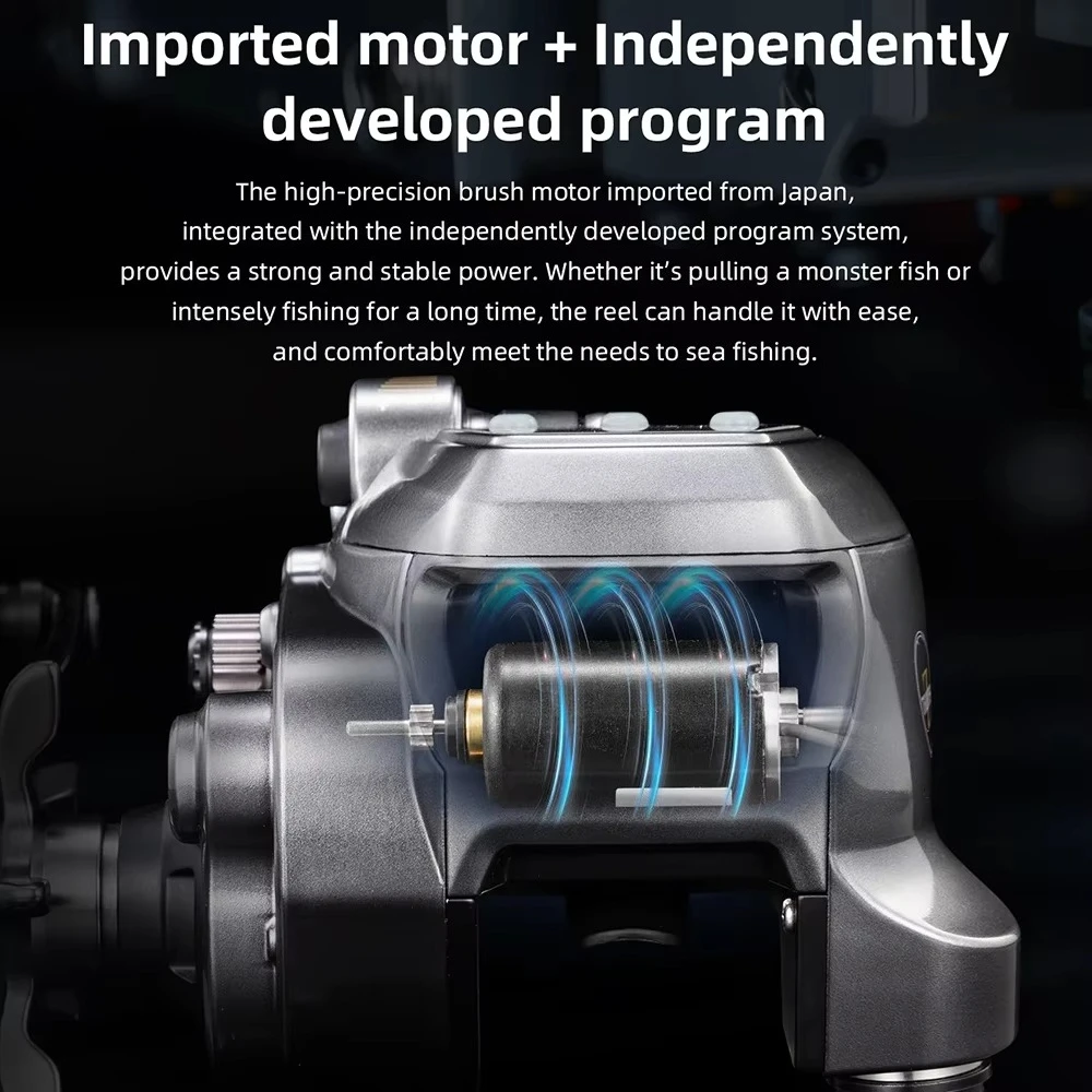 بكرة صيد كهربائية رقمية 3000 للمياه المالحة مصنوعة من الألومنيوم للصيد