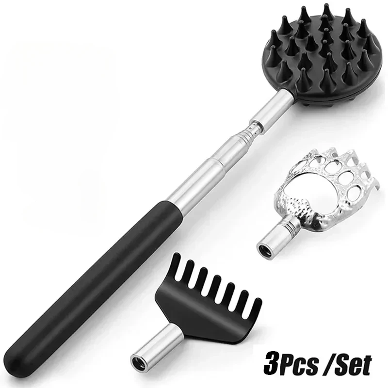 

3Pcs/Set Back Scratcher Telescopic Scratching Back Scratcher Massager Kit Scraper Extendable Telescoping Itch Massage Relaxation