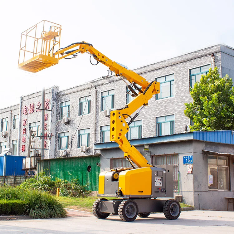 Customized Articulating Ladder Types Hydraulic Cherry Picker 8M Boom Lift Towable Boom Lift