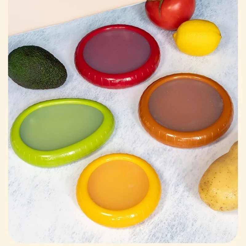 

Набор из 4 многоразовых портативных контейнеров для хранения лимонов, помидоров, авокадо и других фруктов и овощей в холодильнике, сохраняющих свежесть продуктов