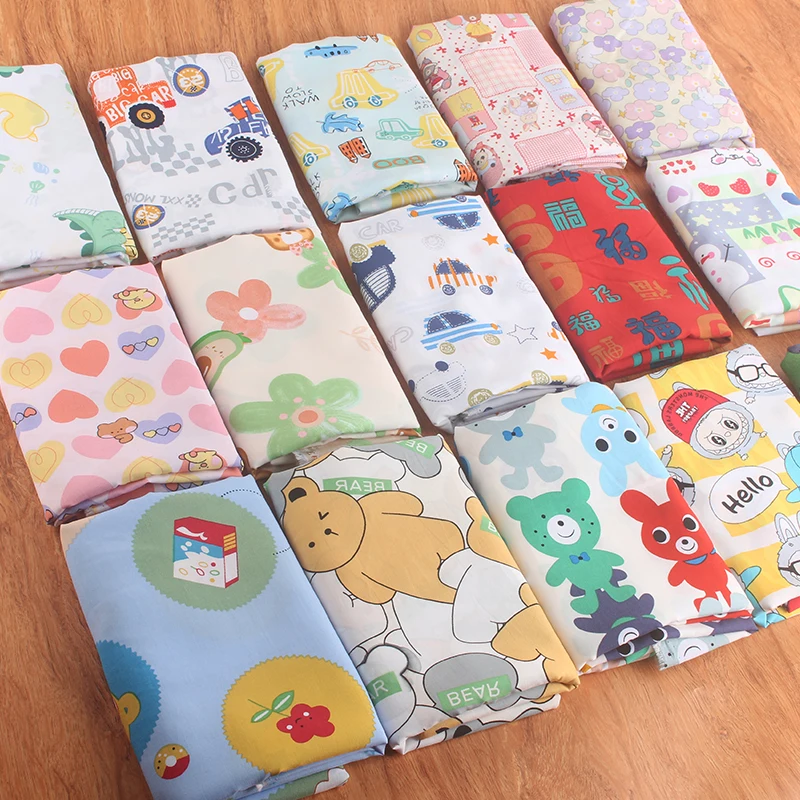 Cartoon Print Rayon Fabric for Sewing Clothes Dress Home Decoration By the Half Metre  sewing accessories 100cm*145cm