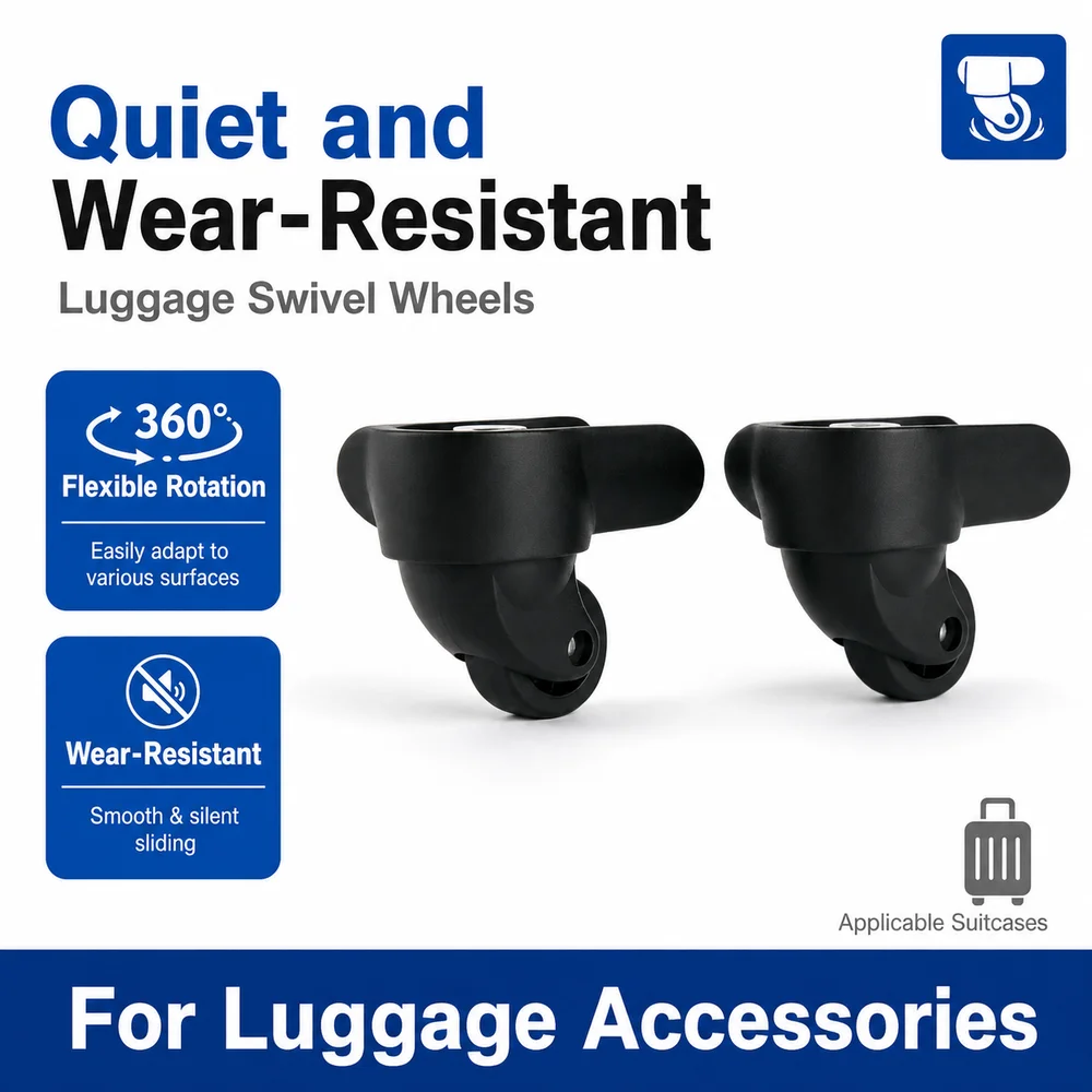 Universal Luggage Wheels For Samsonite A-07 360° Swivel Caster Bracket Wear-Resistant Replacement Suitcase Roller Parts Kit