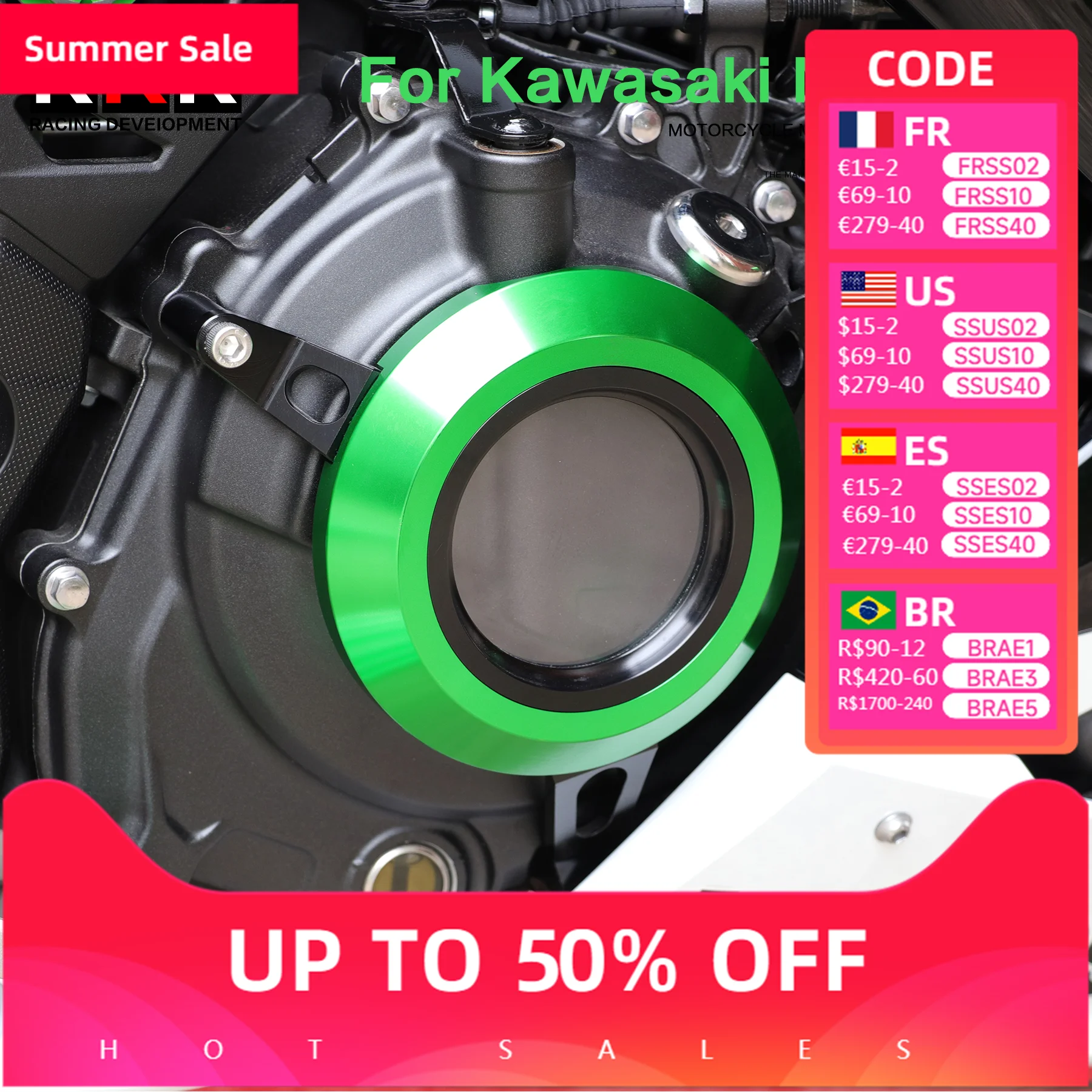 

For Kawasaki Ninja400 NINJA 400 Z400 Motorcycle CNC Engine Protective Cover Set Case Crash Slider Guard Protectors NINJA400