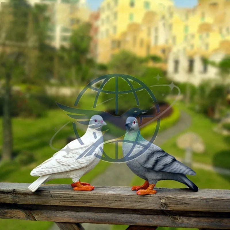 Outdoor Garden, Garden Decoration Creative Resin Ornament Crafts Simulation Bird Animal Sculpture Pigeon Ornament