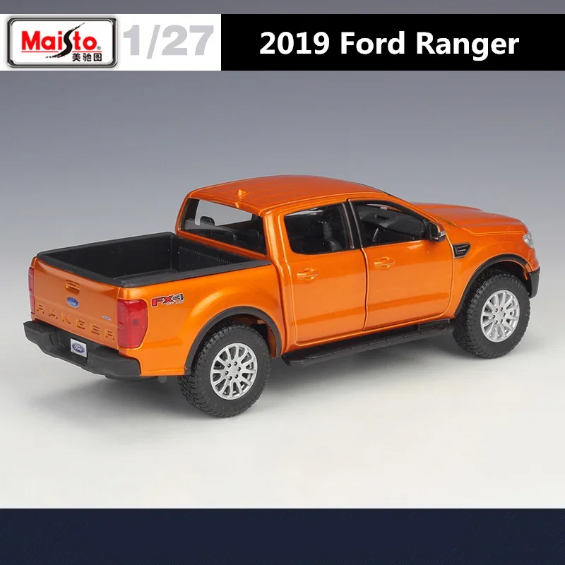 1:24 2019 Ford Ranger Alloy Pickup Car Model Diecasts Metal Off-road Vehicles Model High Simulation Collection Gifts