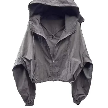 מעיל קצר שחור לנשים, קיץ 2025, סגנון חדש, רחב, אופנתי, מתאים...