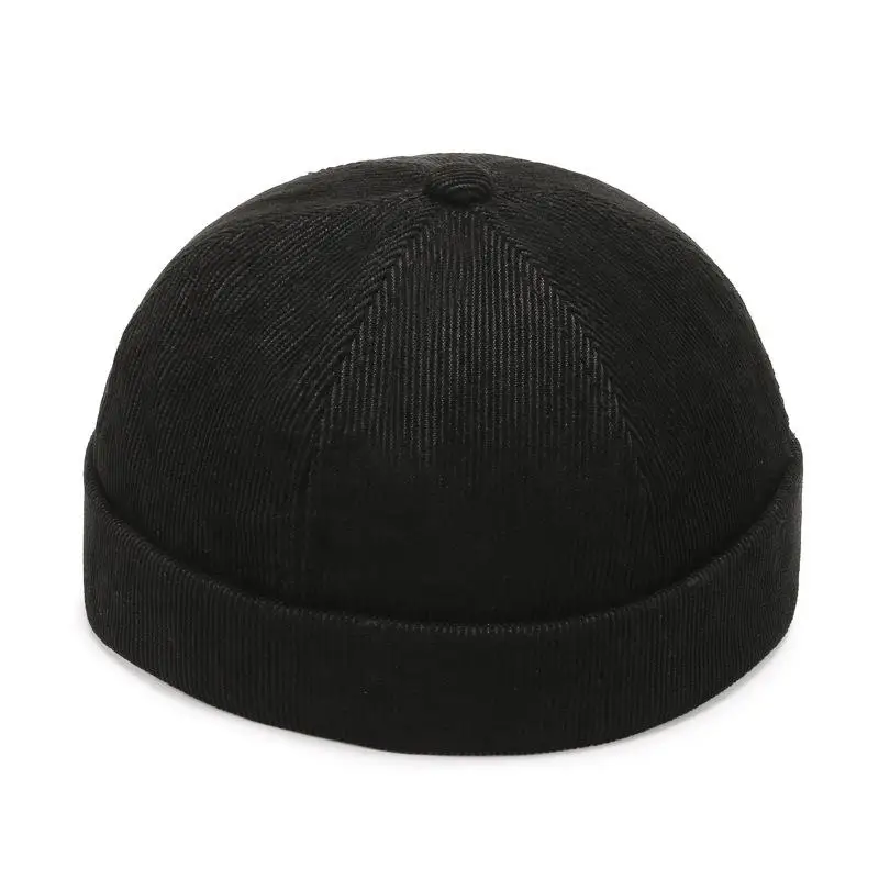 Fashion Men Docker Cap Skullcap Retro Sailor Cap Beanie Hats Men Women Bucket Cap Brimless Hat Skullcap Bonnet Hip Hop Hat