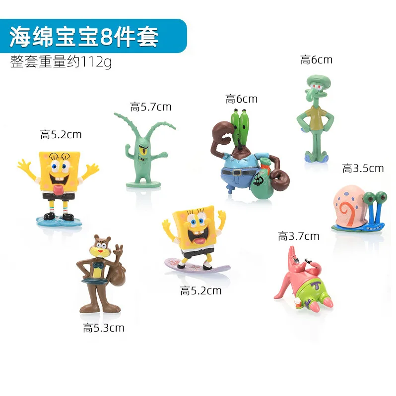 SpongeBob SquarePants Aquarium Fish Tank Landscape Decoration Doll Animation Surrounding Creative PVC Pineapple House Ornaments
