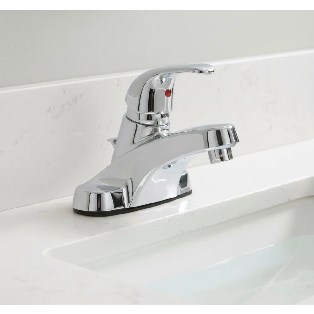 

Modern Single Handle Bathroom Faucet with Chrome Finish, WaterSense Certified for Home Upgrade