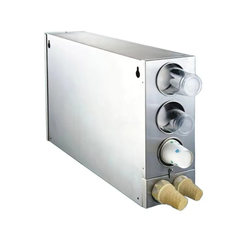 

Direct sales personalized stainless steel self-service ice cream plastic cafe coffee cup dispenser