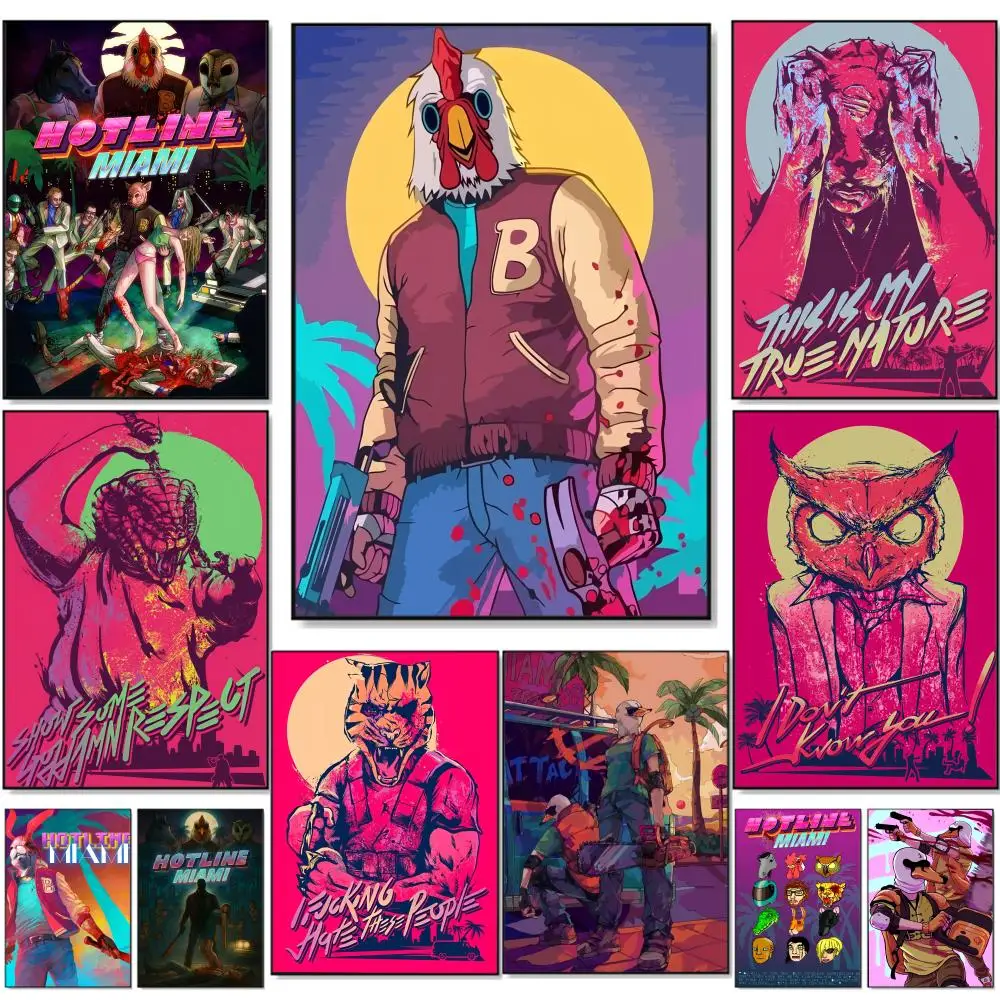 الخط الساخن ميامي عمل اللوحة الخط فرملس قماش جدار الفن مثالية للديكور المنزل هدايا العيد #2