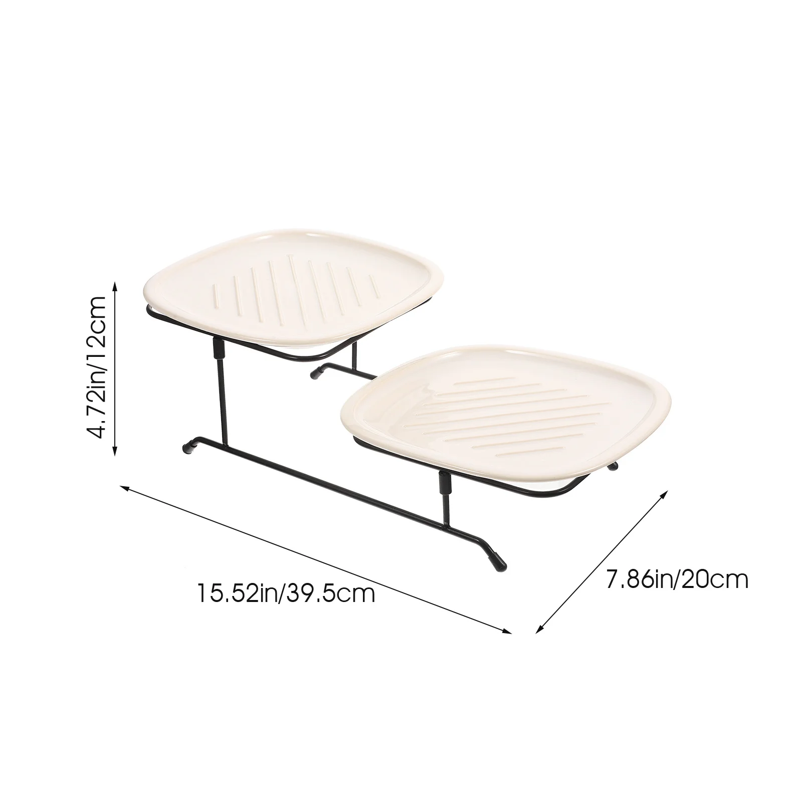 

Double Layer Cake Serving Stand Multifunctional Detachable Dessert Tray for Fruit Snacks Wedding Party Display Rack