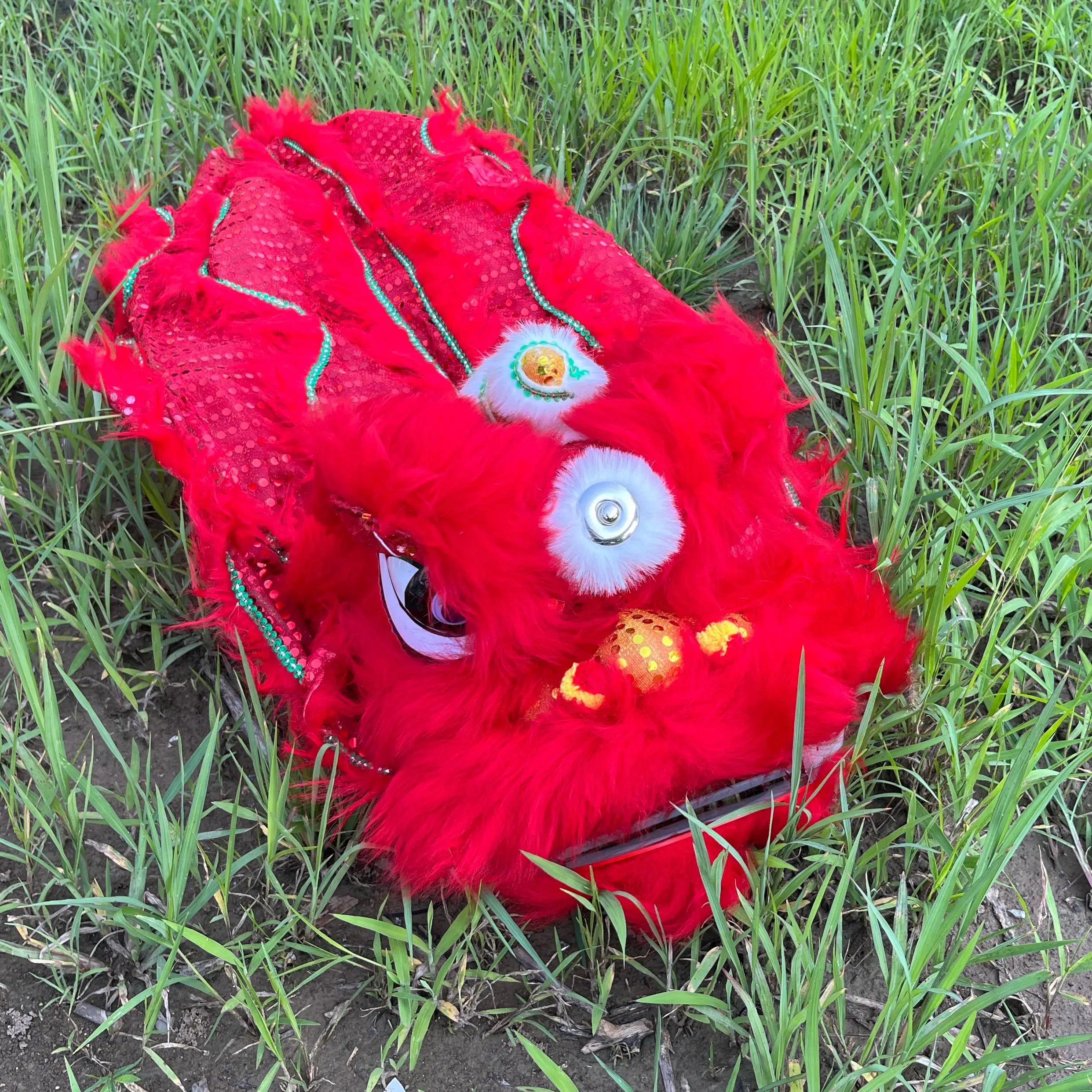 

14 inch Lion Dance Costume Royal Suit 5-12 Age kid Children Cartoon Party Sport Outdoor Festival Parade Stage Mascot