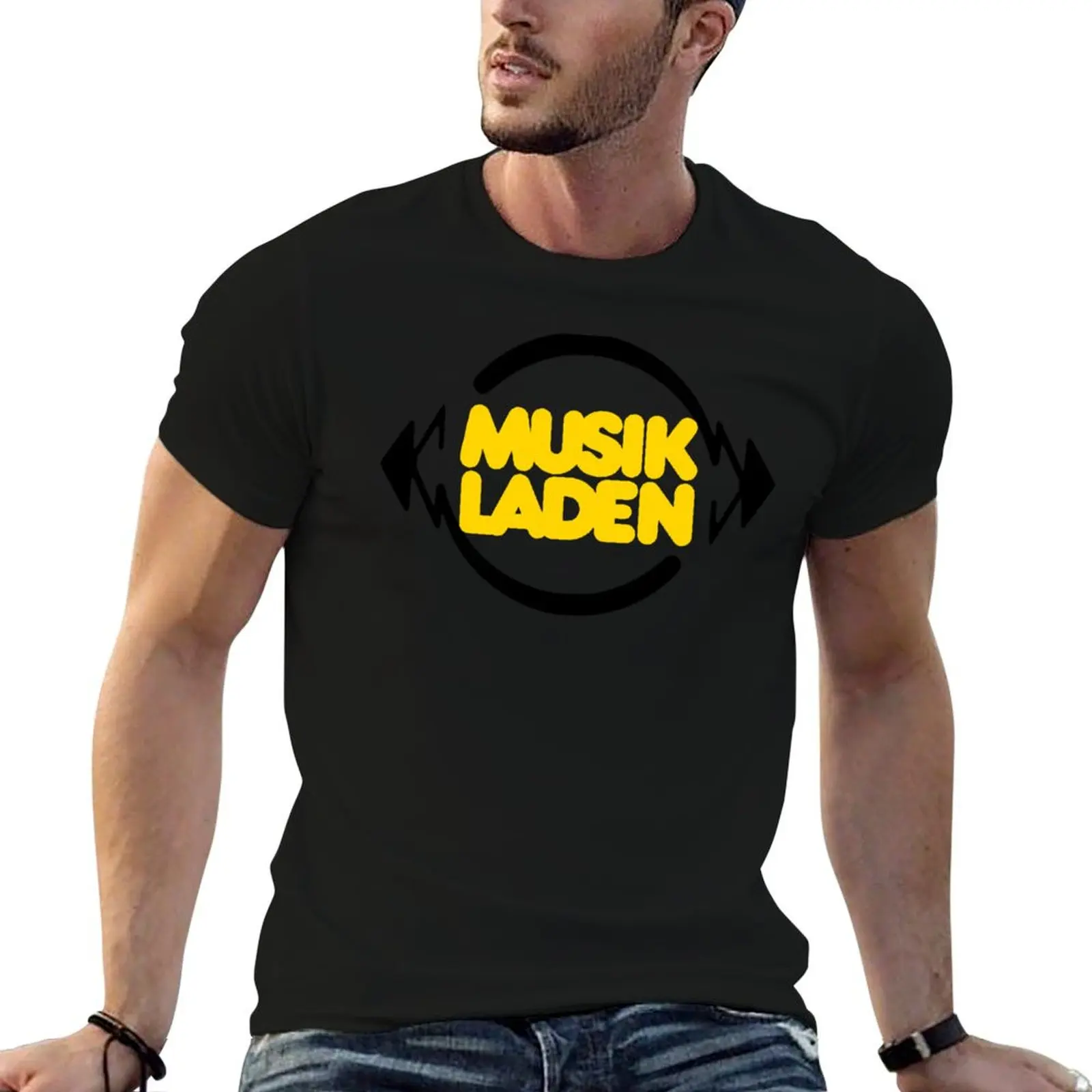MUSIK LADEN T-Shirt Baumwoll-T-Shirt 100% Herren-T-Shirt T-Shirt Herren schlichtes T-Shirt
