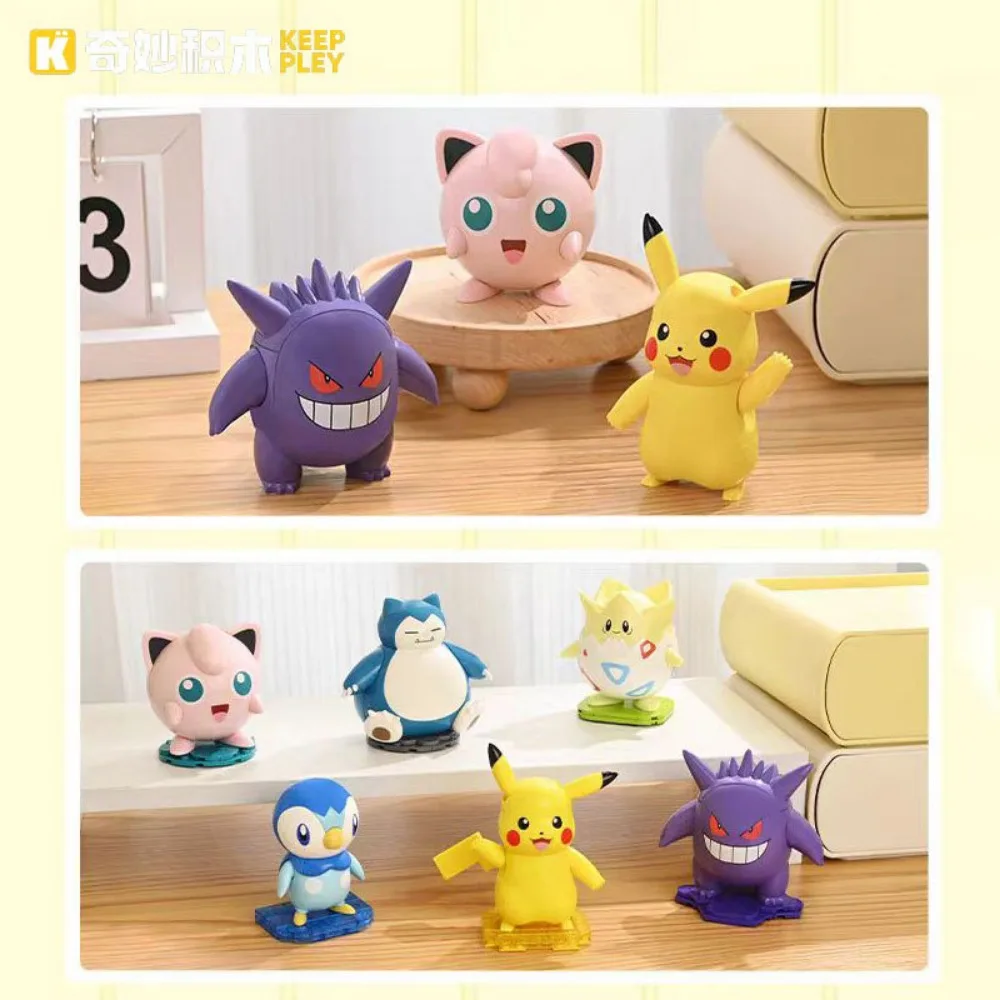 Keeppley-décennie s de construction Pikachu Fat Ding Kirby Beast Assemble Puzzle Model Toys, Bureau, Décoration, Ornements, Cadeaux pour enfants