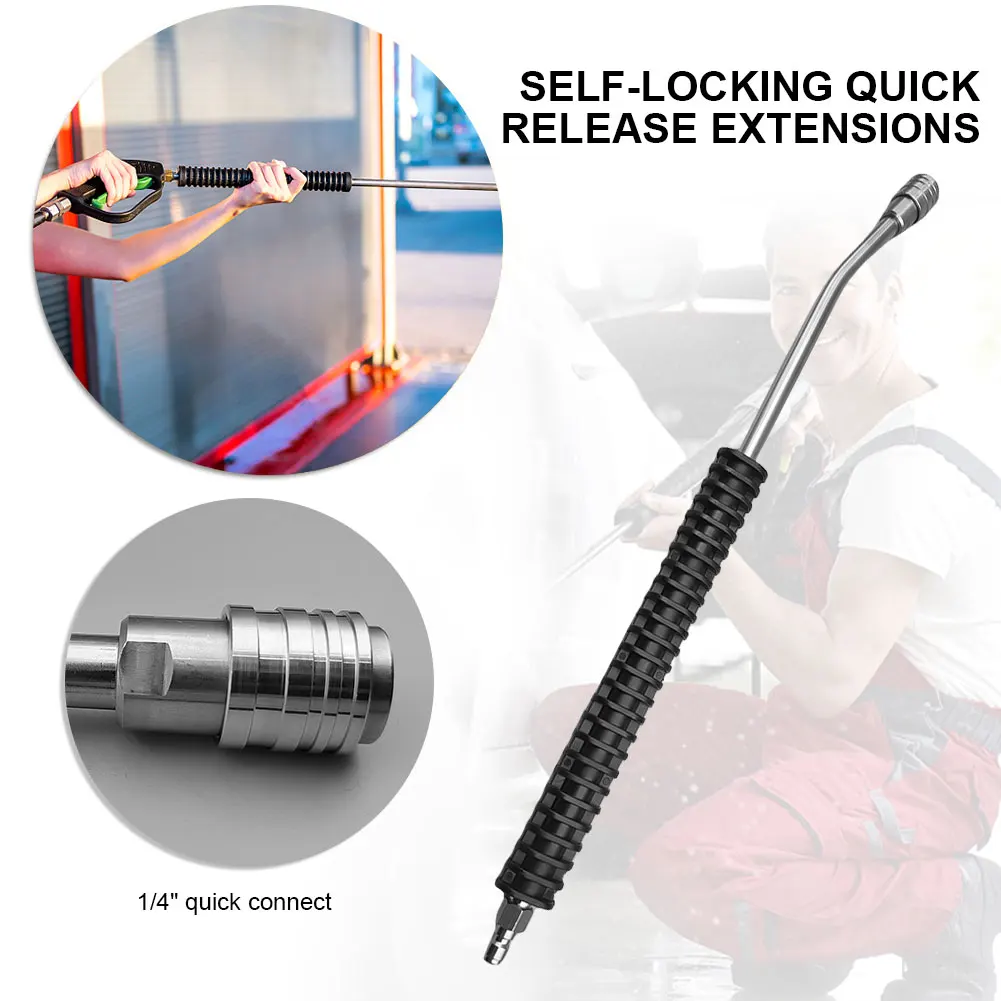 

Удлинитель для мойки высокого давления, насадка для мойки высокого давления, 1/4 быстроразъемный удлинитель водяного пистолета для мойки высокого давления