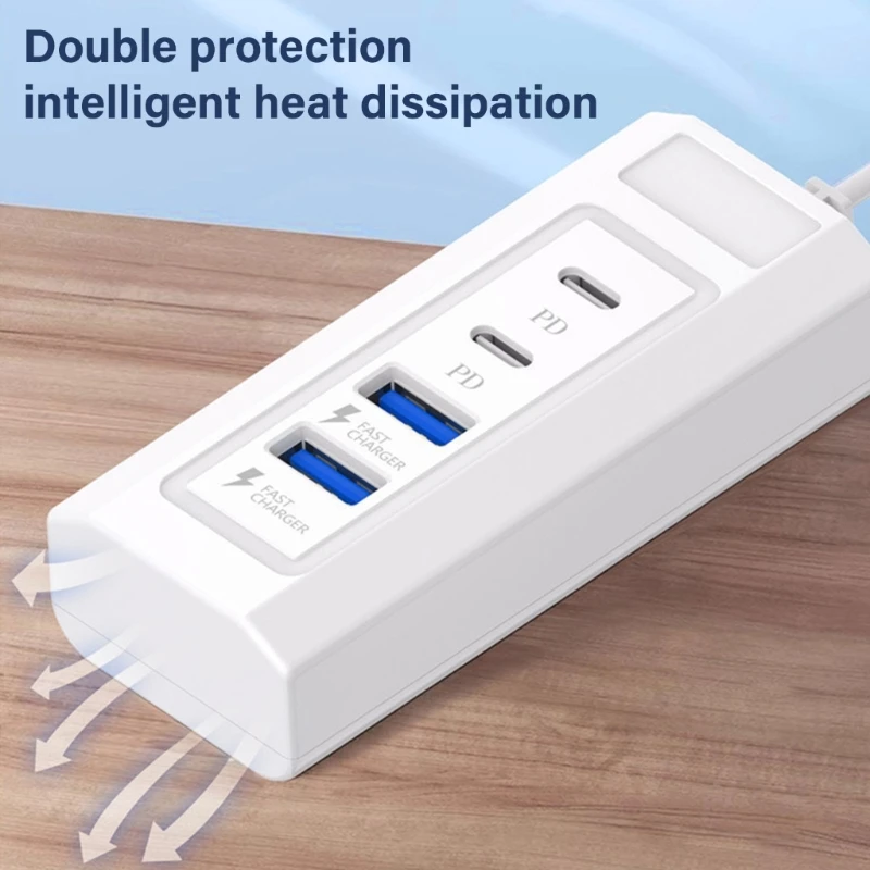 USB Charging Dock With Four Outputs Including Double USB And Type C For Smartphones And Tablets Dropship