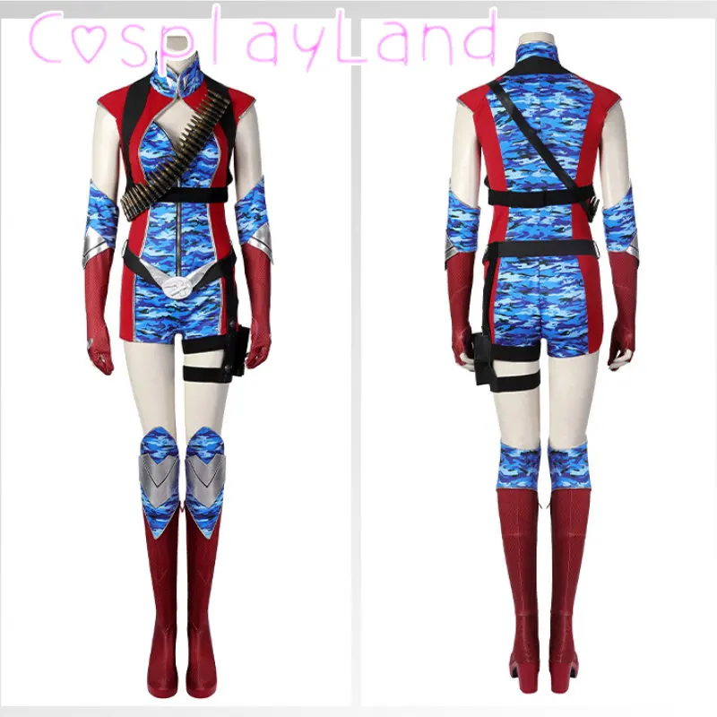 TV The Boys Season 4 Cosplay FireCracker Costume Jumpsuit Boots Carnival Halloween Woman Sexy Bodysuit FireCracker Cosplay Suit