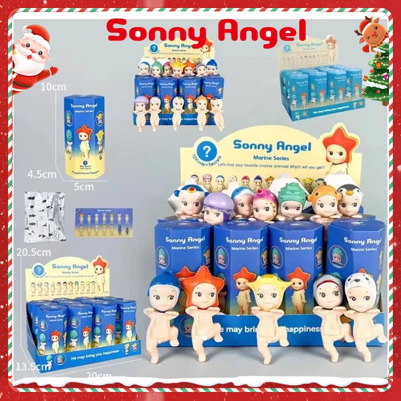 12pcs Sonny Angel Blind Box Motherland Edition Marine Series Collection Anime Figure Ornament Doll Fans Kid Christmas Gifts Toy