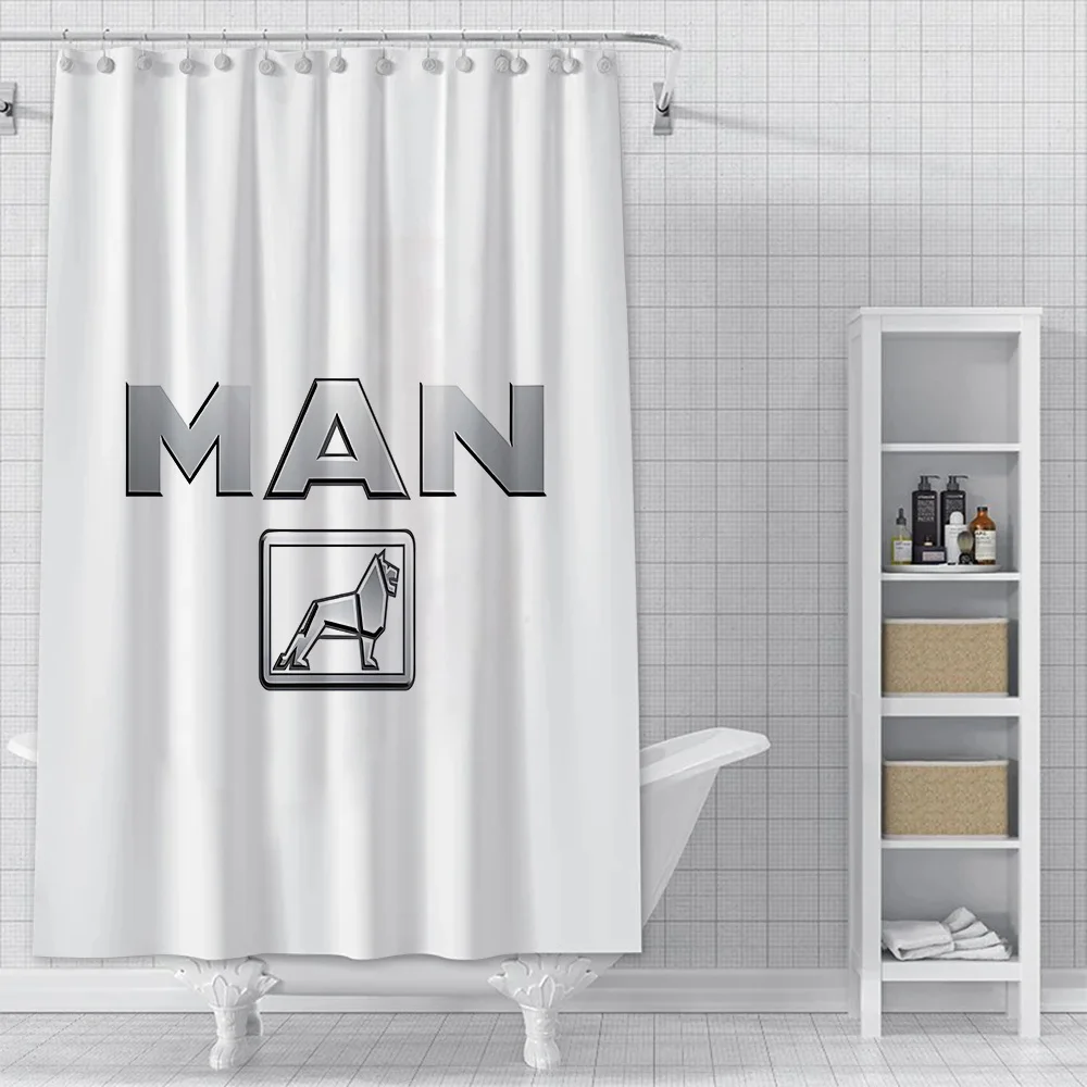 Shower Curtain Waterproof Polyester Fabric M-ManS T-TruckS Paint Colorful Bath Curtains Home Bathroom Decor Curtain With Hook