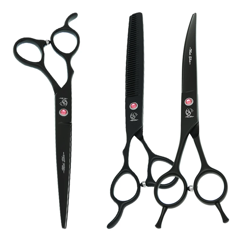 

Meisha 7 Inch Left Hand Pet Cutting Scissors Thinning Shears Professional Dogs Grooming Scissors Animals Curved Clippers B0057A