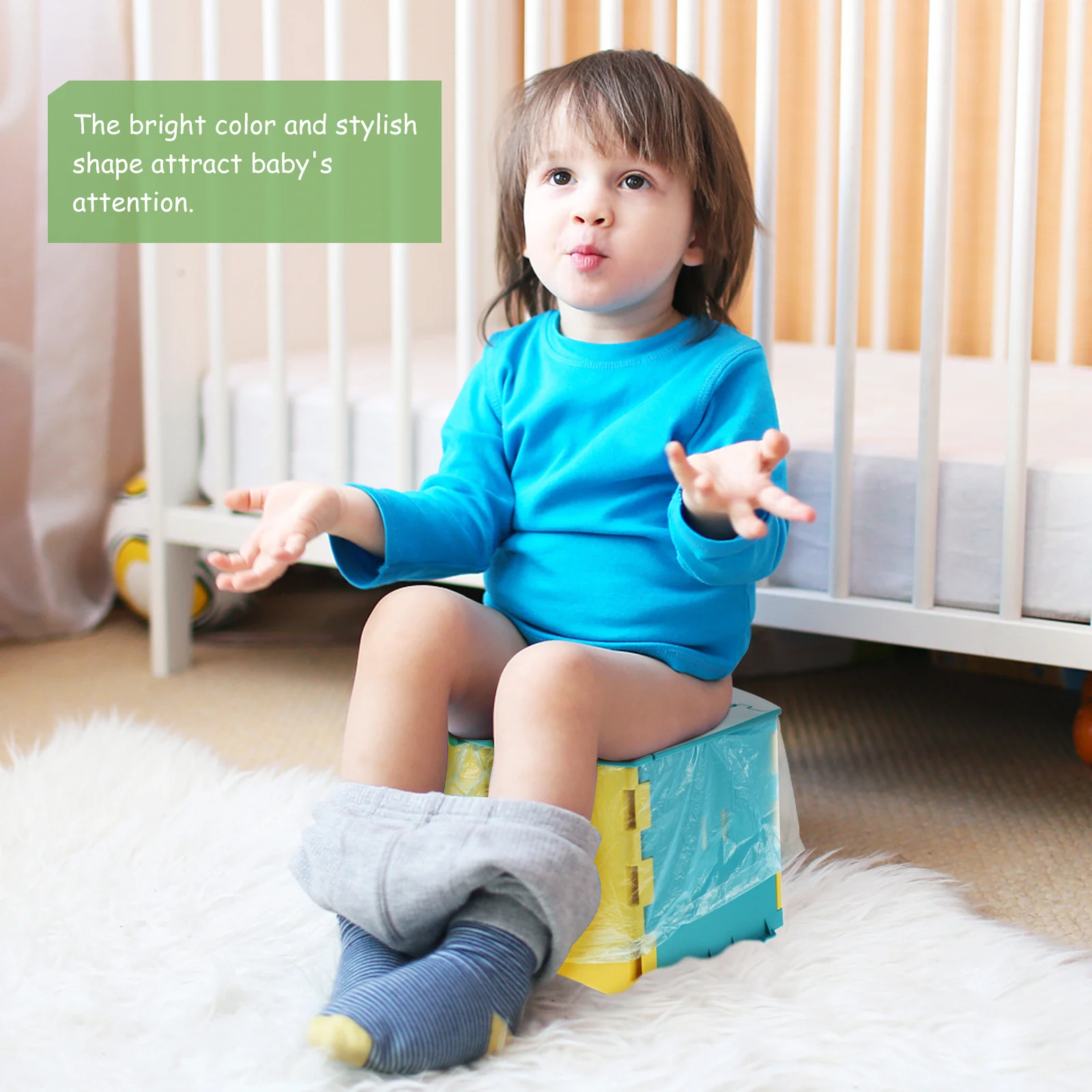 قعادة سفر للأطفال، مرحاض محمول قابل للطي للأطفال الصغار، مرحاض تدريب بلاستيكي خفيف الوزن وصغير الحجم وسهل الفك #4