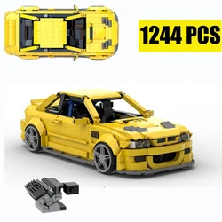 New 1244PCS E46 M3 GTR Supercar Racers Vehicles Sports Car Fit MOC-45363 HighhModel Building Blocks Bricks Toys DIY Gift Kid