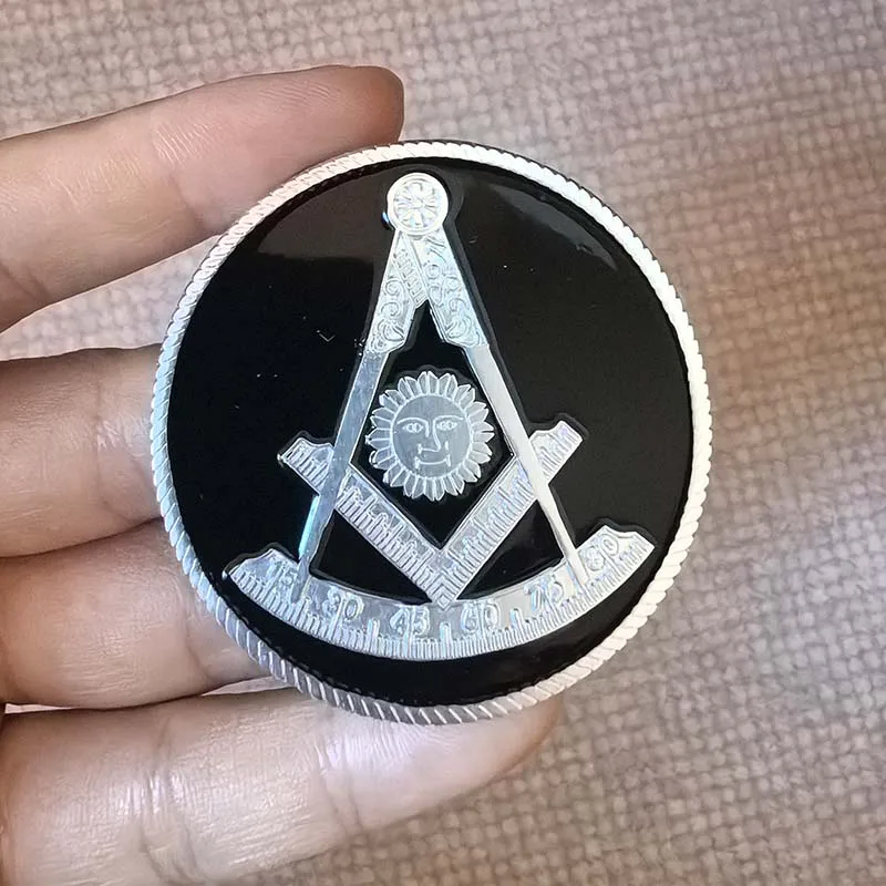 Emblema de carro maçônico lapela metal artesanato 50mm maçom paster master