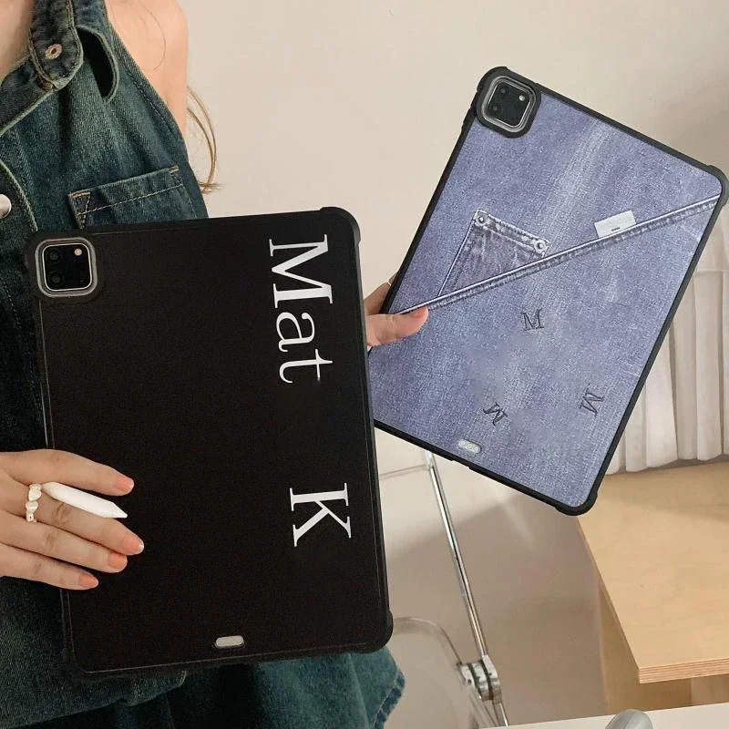 

Джинсовый корейский модный акриловый чехол для iPad Mini 6 Air 4 Air 5 iPad Pro 2020 2021 2022 защитный чехол