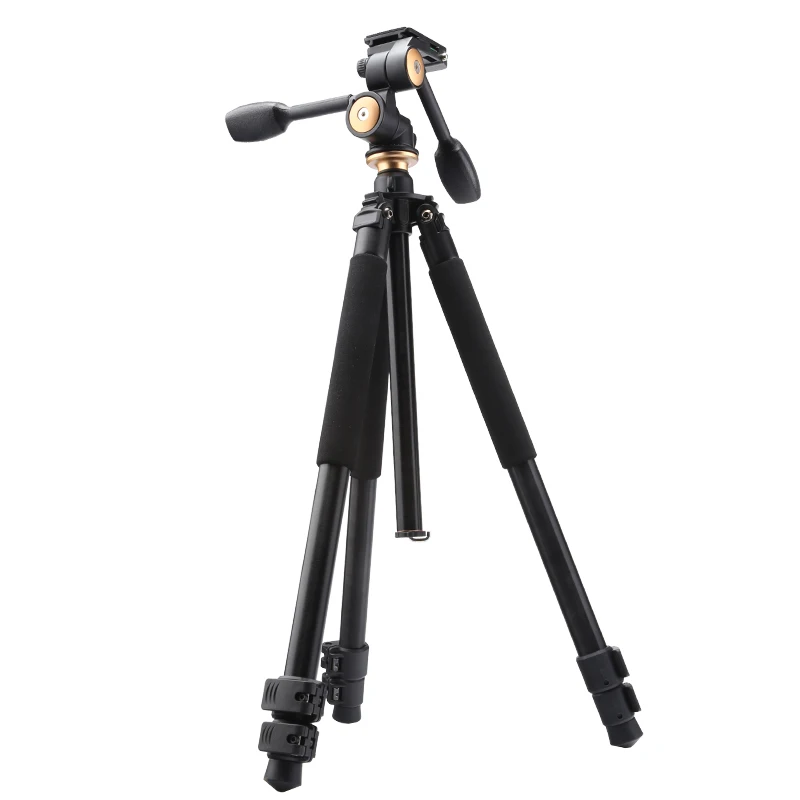 QZSD Q470B 15kg Load Heavy Duty 172cm Tripod Mount Swivel Panhead Handel Panoramic Head Tripod With Foot Nail for Uneven Ground