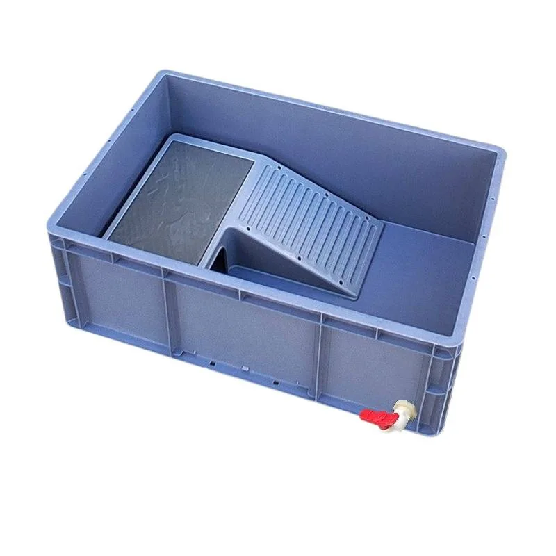 Turtle tank large feeding box household turtle feeding turtle box thickened  tank side row plastic fish box