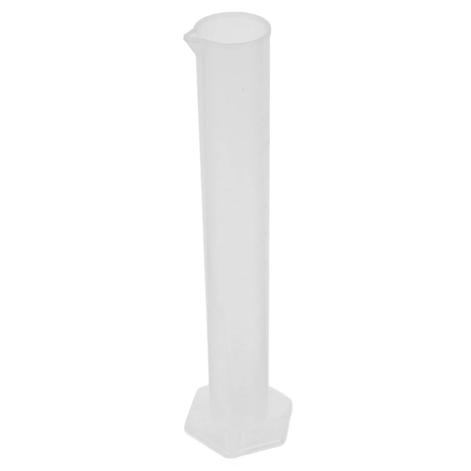 250 Ml Wide Rim Measuring Cylinder 250ml Long Barrel Safe to Use Cup Graduated Accurate