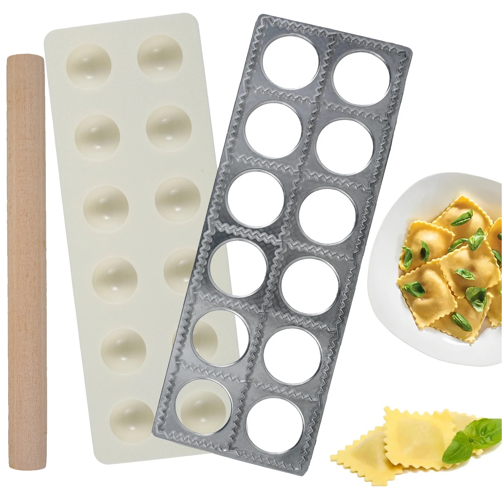 Dumpling Mold 12 Holes Ravioli Press Mold Manual Italian Dumpling Maker Tool Quick Dumpling Maker Cooking Kitchen Accessories