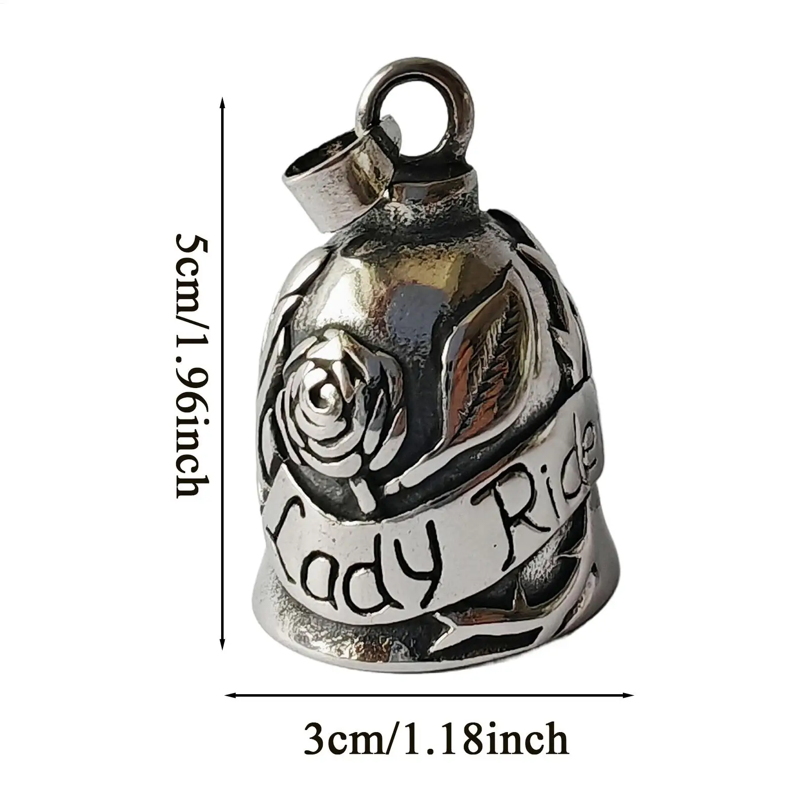 Motorcycle Bell Metal Charm with Rose Design Angel Bells for Motorcycles for Girls Cycling Adults Riders Women Christmas Men view 6