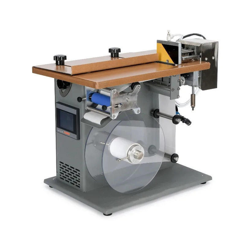 Semi-automatic flat labeling machine Plastic sticker transparent film Injection molding parts Toy acrylic flat film machine